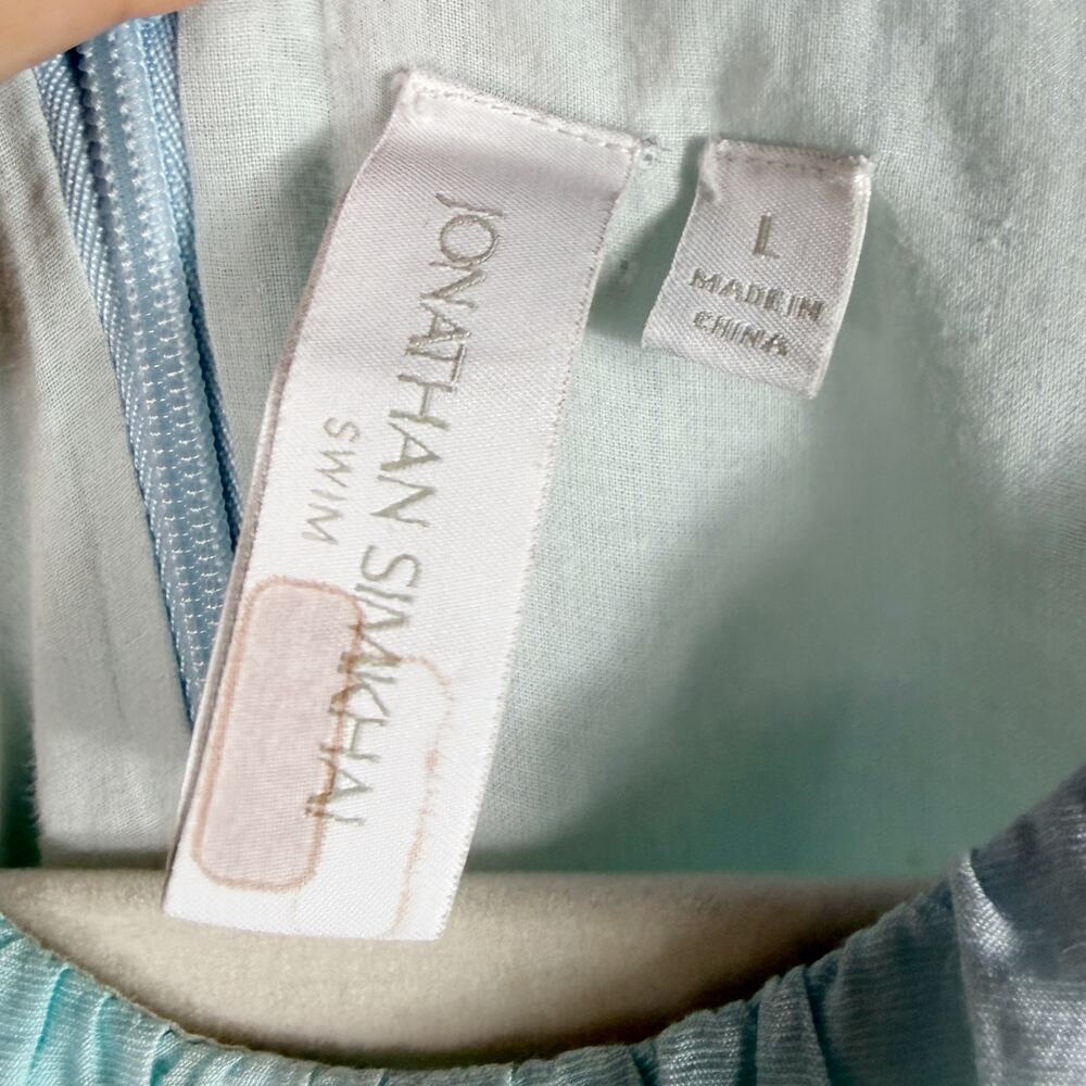 Jonathan Simkhai Alfie Dress Blue Tie Dye Side Cutout Maxi Sleeveless Sz L - Picture 8 of 16